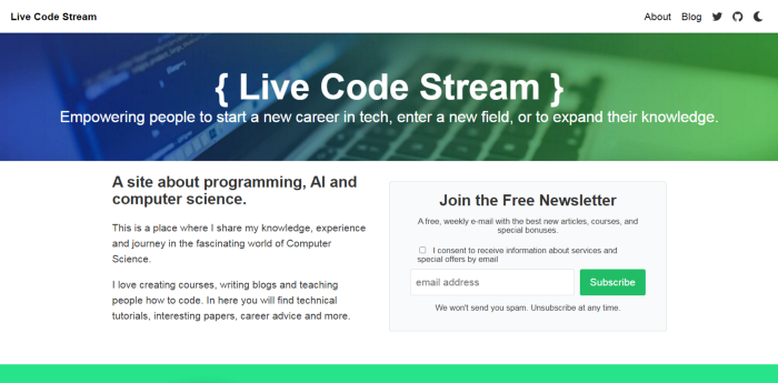 live code stream